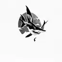 a great white shark tattoo design idea