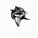 a great white shark tattoo design idea