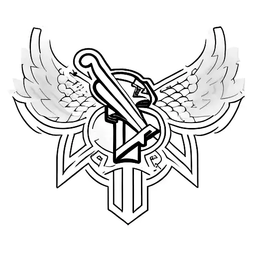 Incorporate the NFL logo into a minimalist tattoo of a bartender mixing music notes tattoo design idea