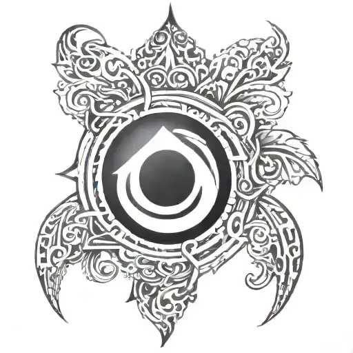 on symbol negative space tattoo design idea