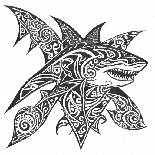 Shark tattoo design idea