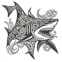 Shark tattoo design idea