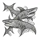 Shark tattoo design idea