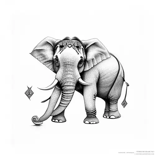 hindu elephant head tattoo