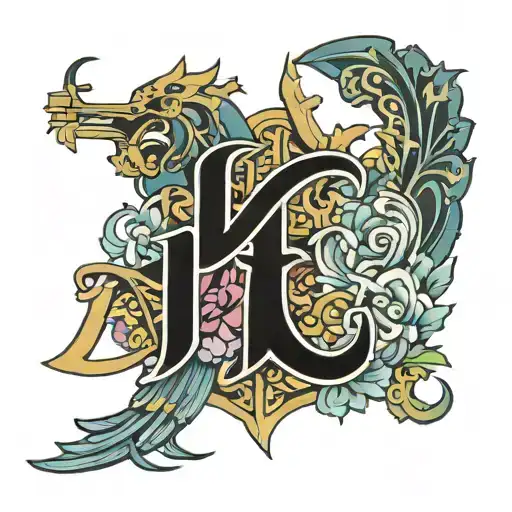 Initials HK G36C tattoo design idea