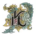 Initials HK G36C tattoo design idea