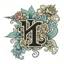 Initials HK G36C tattoo design idea