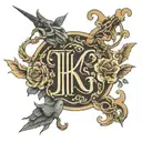 Initials HK G36C tattoo design idea