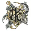 Initials HK G36C tattoo design idea