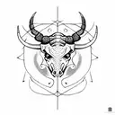 scorpio fighting taurus bull tattoo design idea