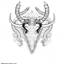 scorpio fighting taurus bull tattoo design idea