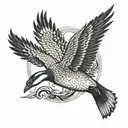 flying goose tattoo design idea