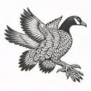 flying goose tattoo design idea