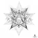 pentagram with illuminati triangle tattoo design idea