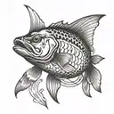 fishing cod Bering sea  tattoo design idea