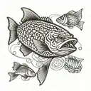 fishing cod Bering sea  tattoo design idea