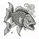 fishing cod Bering sea  tattoo design idea