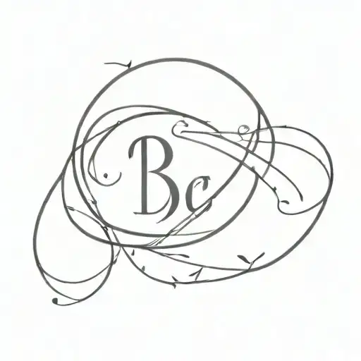 Tattoo with my 3 sons names  written: Adrian, Elsa and Irina. With an infinite sign  and a letter B  tattoo design idea