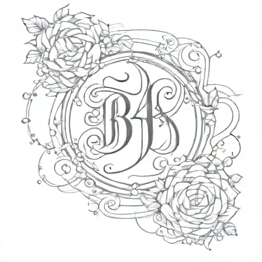 Tattoo with my 3 sons names  written: Adrian, Elsa and Irina. With an infinite sign  and a letter B  tattoo design idea