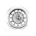 church clock tattoo design idea