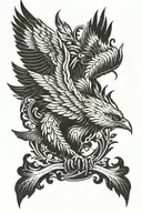 ave fenix bird tattoo design idea