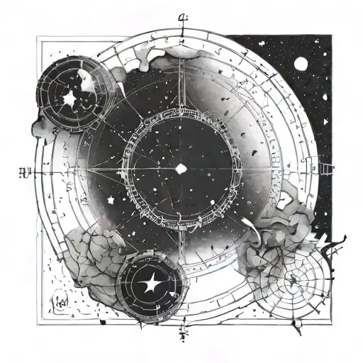 birth chart tattoo design idea