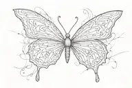 butterfly flying tattoo design idea