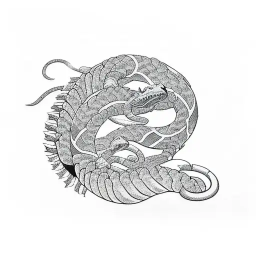 crawling panther outline tattoo design idea