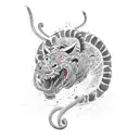 crawling panther outline tattoo design idea