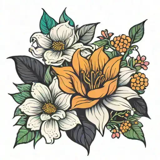 sexual assault survivor flowers growing tattoo design idea