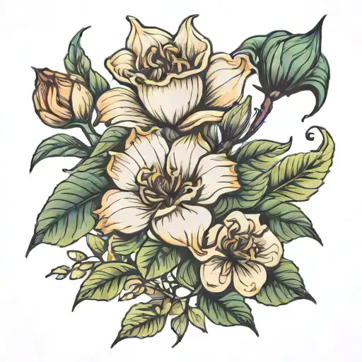 sexual assault survivor flowers growing tattoo design idea