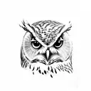owl, sparrow, tree tattoo design idea