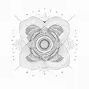 LSD beach dark tattoo design idea