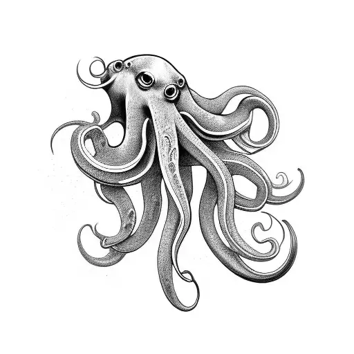 squid tattoo design idea
