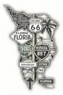 florida highway signs hanging tattoo design idea