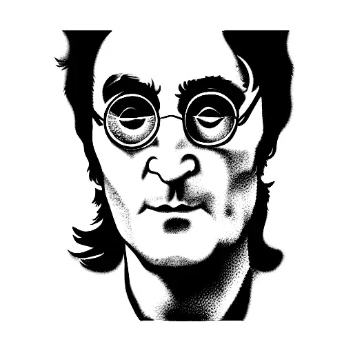 Christmas John Lennon tattoo design idea