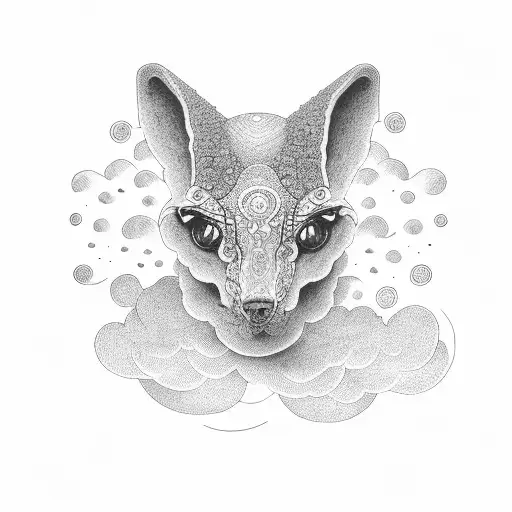 head in the clouds tattoo design idea