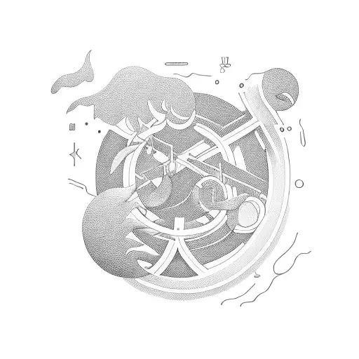 circular figure showing continuity of actions tattoo design idea