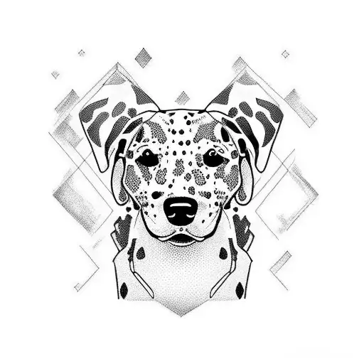 Dalmatian dog  tattoo design idea