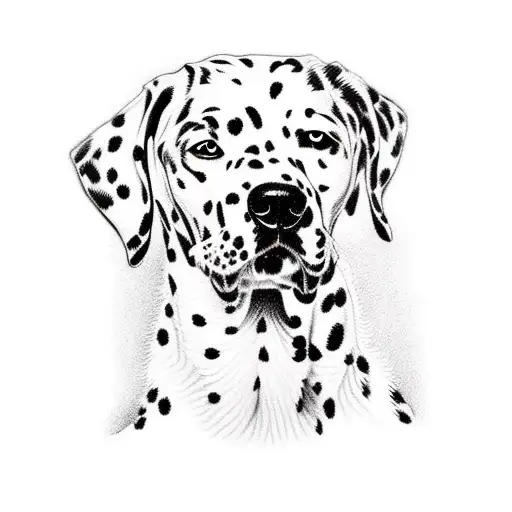 Dalmatian dog  tattoo design idea