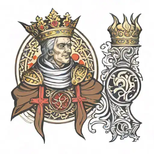 king Baldwin IV and leather work tattoo tattoo design idea