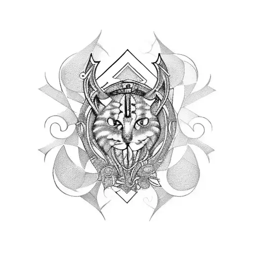 A music sheet made of Gucci and LV symbols with blackwork shading tattoo design idea