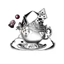 Alice in wonderland tattoo design idea