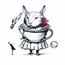 Alice in wonderland tattoo design idea