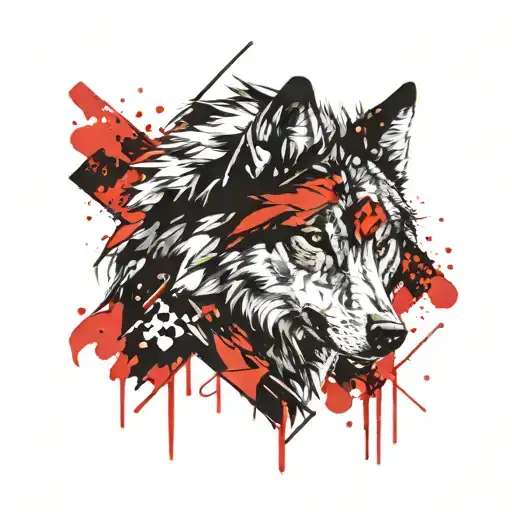 wolf tattoo design idea