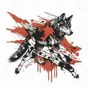 wolf tattoo design idea