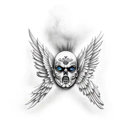 dark angel tattoo design idea