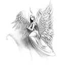 angel fallen, highly gifted, breathe, fatah morgana tattoo design idea