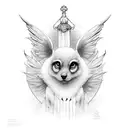 angel fallen, highly gifted, breathe, fatah morgana tattoo design idea