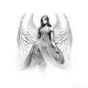 angel fallen, highly gifted, breathe, fatah morgana tattoo design idea